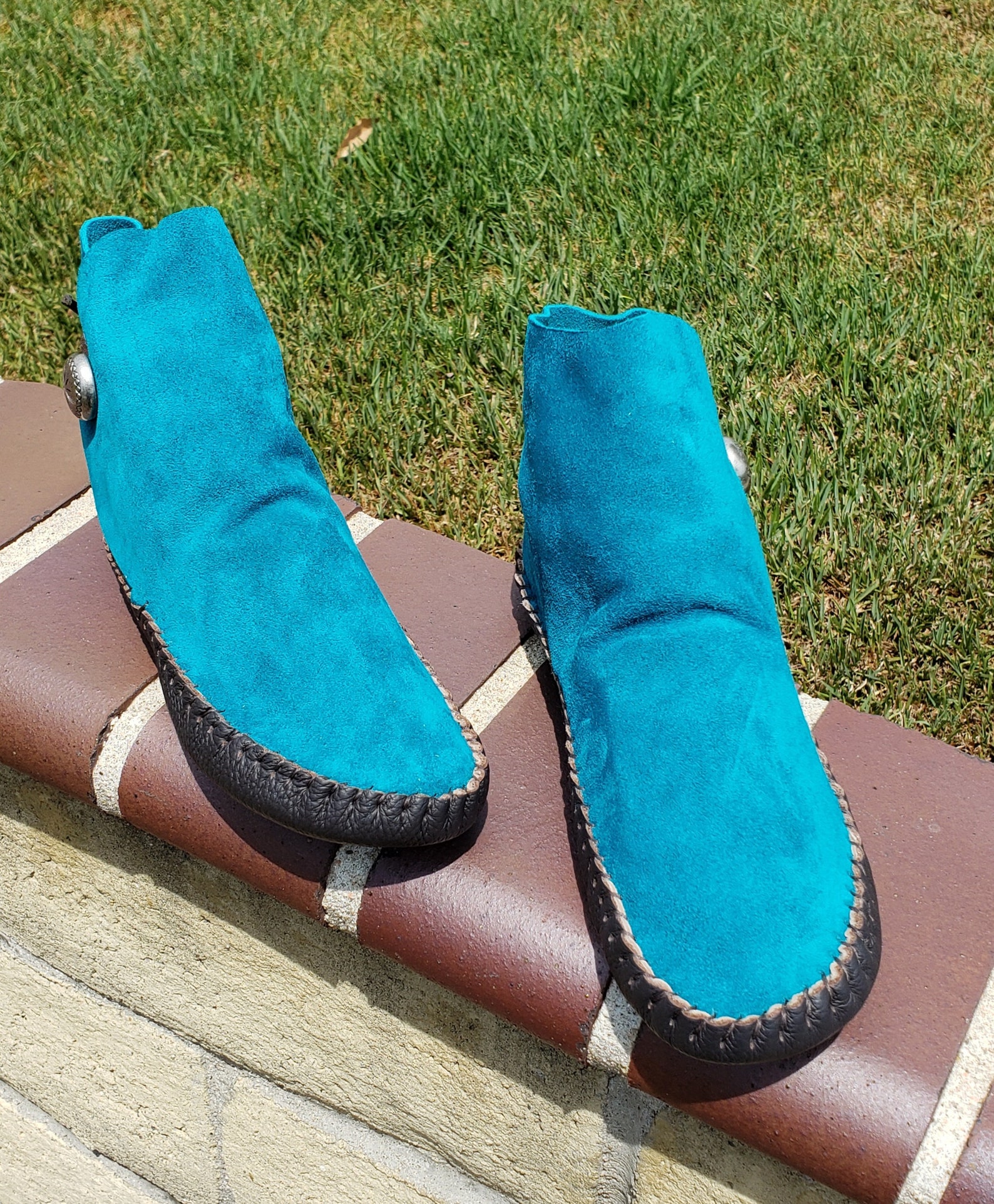 turquoise short boots