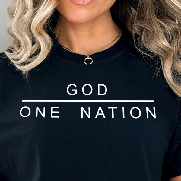 Ready to Press One Nation Under God, DTF Print Transfer, Heat Transfer for T-Shirts, Christian, God, One Nation Under God, Under God, Nation