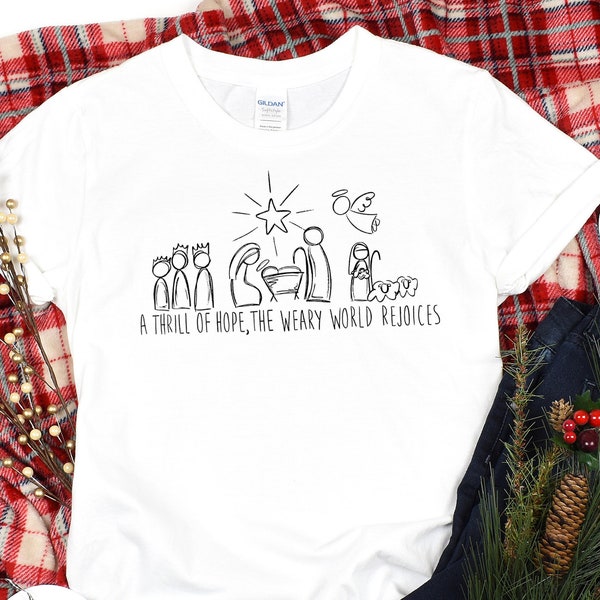 Ready to Press Manger Christmas DTF Print Transfer, Heat Transfer for T-Shirts, Christmas, Manger Christmas, Manger Scene, Manger, Rejoice