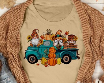 Ready to Press Fall Gnomes DTF Print Transfer, Heat Transfer for T-Shirts, Beautiful Fall Designs, Full Color Pumpkin, Farm