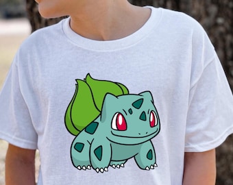 Ready to Press Pokemon Bulbasaur, DTF Print Transfer, Heat Transfer for T-Shirts, Watercolor, Cartoon, Kids Design, Bulbasaur, Pokemon