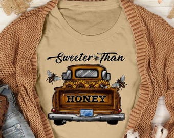 Ready to Press Sweeter Than Honey DTF Print Transfer, Heat Transfer for T-Shirts, Beautiful Fall Designs, Full Color Pumpkin, Farm