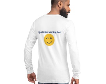 Pickleball Long Sleeve Tee – Wink! Unisex Cotton Blend