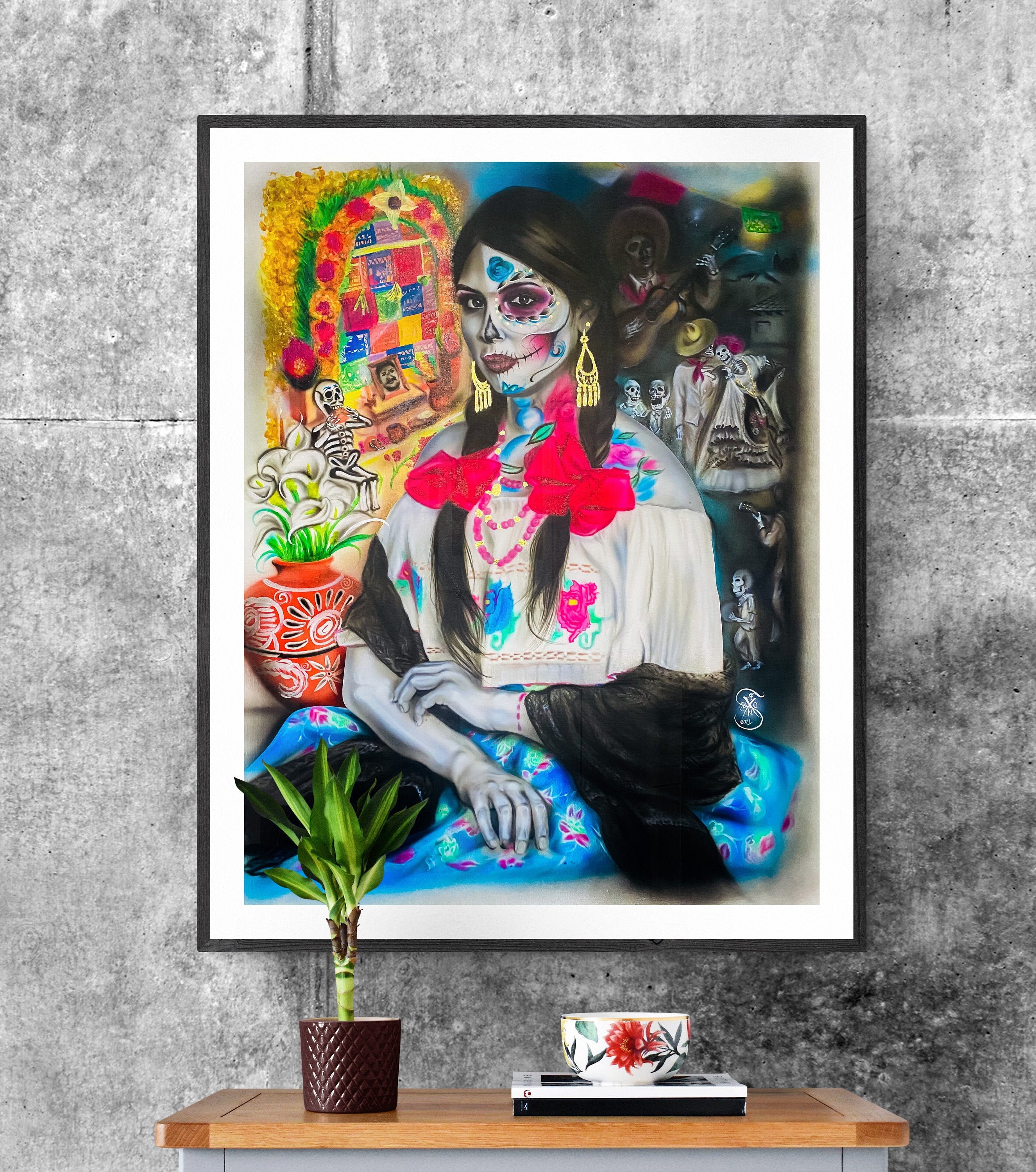 Culture and Traditions Canvas Painting. Original painting. One Etsy