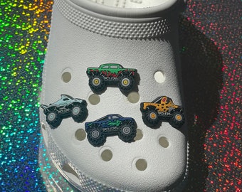 Monster Truck Shoe Charms, Monster Jam Charm Set, Big Racing Truck Clog Accessories