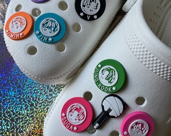 Kpop Shoe Charms, Korean Pop Pins Set, Kpop Light Stick Wand