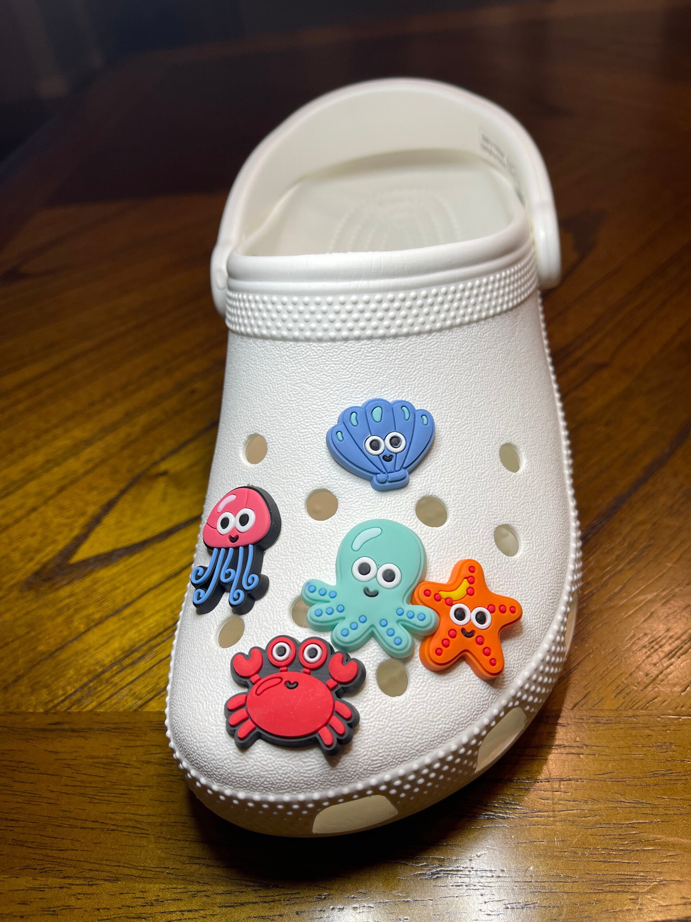 Rhinestone Crocs Womens AHOKEL 18pcs Bling Shoe Charms For Women,Blue Starfish Rhinestone Shoes