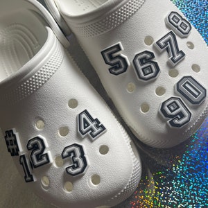 Number Shoe Charms, Numerical Charm Set, Digits Clog Accessories