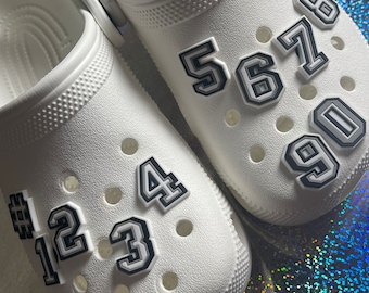 Number Shoe Charms, Numerical Charm Set, Digits Clog Accessories