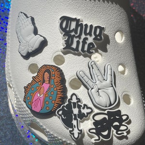Religious Thug Life Shoe Charm Set, Clog Accessories