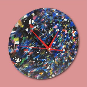 Precious Plastic Clocks - Recycled HDPE from bottle lids 30cm Dia