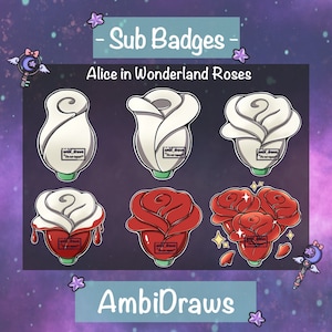 Rose Alicja w Krainie Czarów | Sub Odznaka/Bit Cheer | P2U Twitch