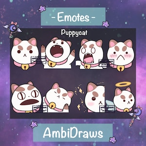 Cute Puppycat Emotes | Bee & Puppycat | P2U Twitch/Discord - Kawaii