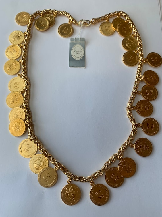 DIOR French Revolution Medallion Runway Necklace Gold Etsy Australia