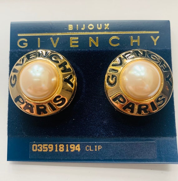 GIVENCHY PARIS Faux Pearl Runway Earrings