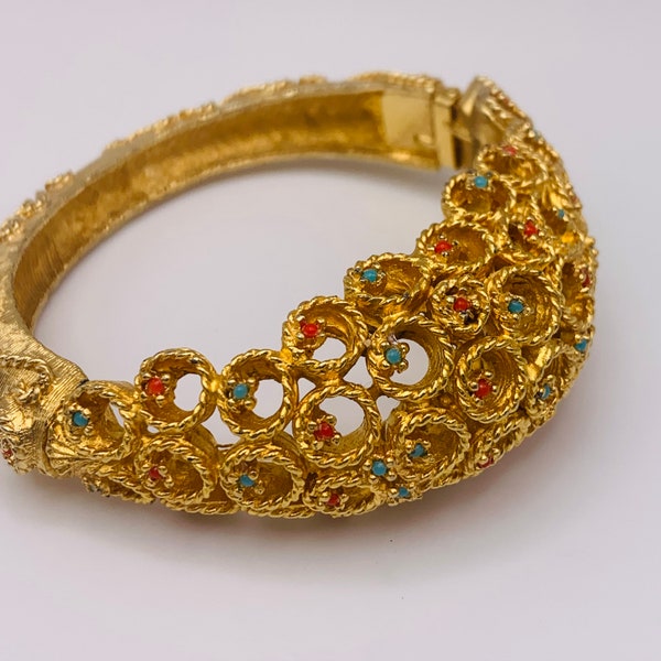 VENDOME Cabochon Caged Gold Bracelet Mogul