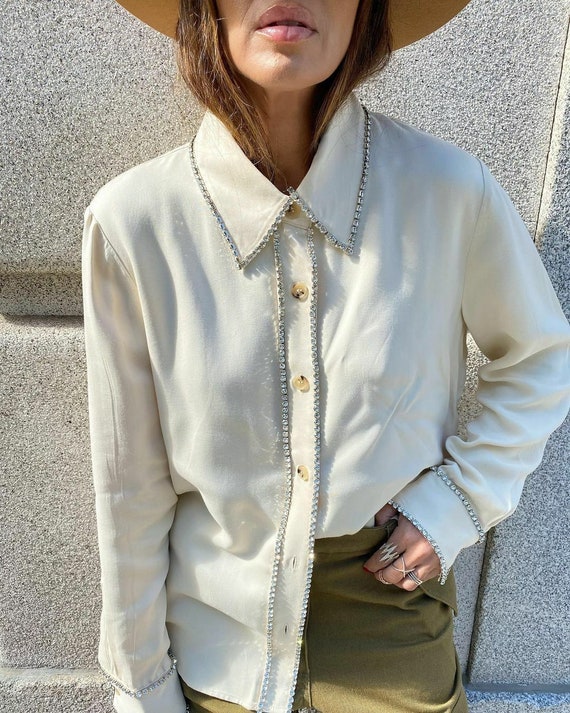 Chemise bouton 2025 de manchette zara