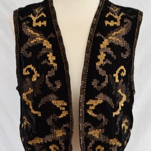 Black Embroidered Velvet Waistcoat, Zara vest