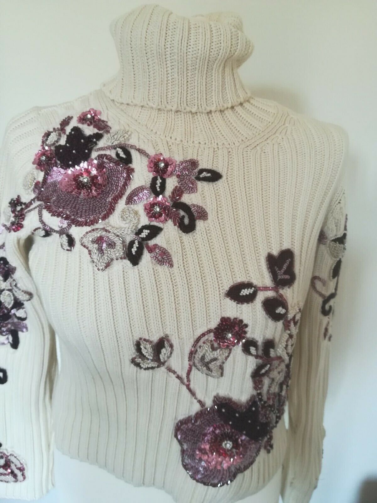 Sequin flower shop sweater zara