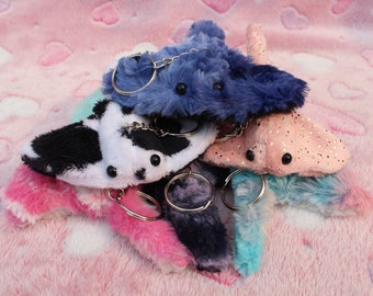 Custom Stingray Plush Keychain, Personalized Mini Plush, Purse Accessory, Car Accessory, Lanyard Accessory