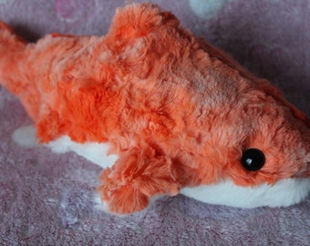 Peluche a forma di squalo Creamsicle, peluche arancione morbido, giocattolo per bambini, peluche a forma di squalo, regalo, giocattolo ponderato, ASMR, regalo personalizzato
