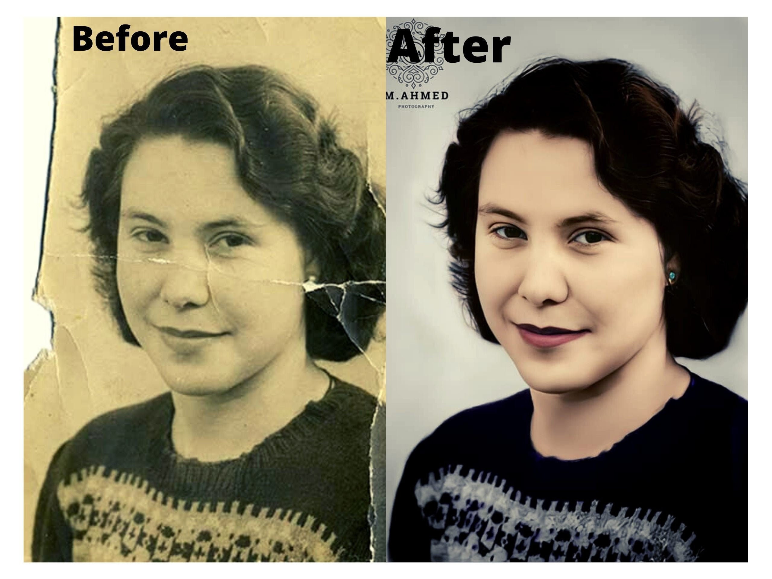 Old Photo Restoration Photo Restoration Photo Restore Old Etsy