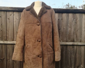 Women's Vintage Genuine Sheepskin Coat 