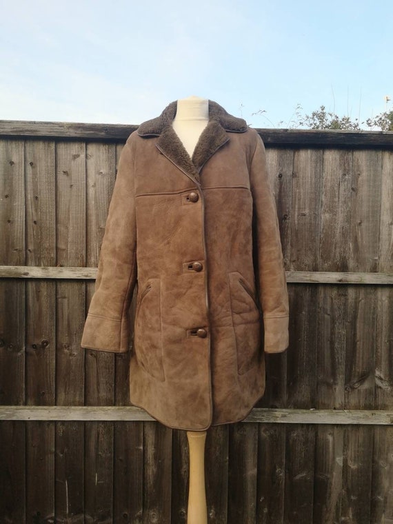 Women's Vintage Genuine Sheepskin Coat 