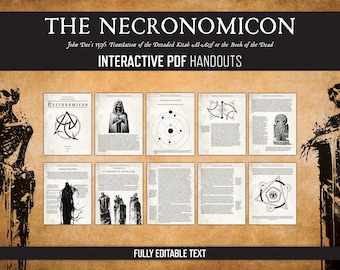 Necronomicon Handouts Vol. 1 | Interactive Handouts for Lovecraftian RPGs | Grimoire Pages