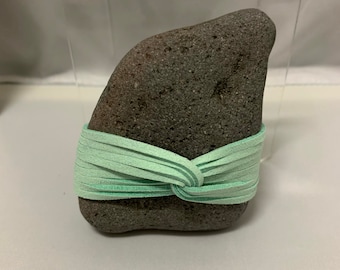 Speckled Turquoise Leather Wrapped Stone