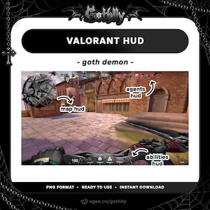 HUD de Valorant de demonio gótico