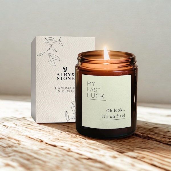 My Last Fuck Candle, Funny Gift For Her, Funny Candle, Funny rude joke gift, Funny gift for friends, Birthday gift for colleague