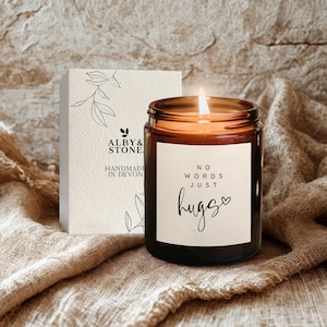 No Words Just Hugs | Thoughtful gift | 100% Soy Wax | Handmade in Devon