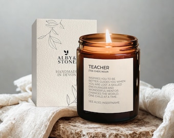Teacher appreciation gift, Thank you teacher gift, Personalised teacher gift