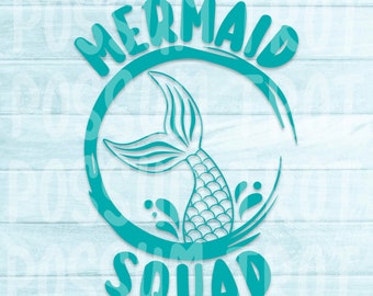 Mermaid Squad Svg Etsy