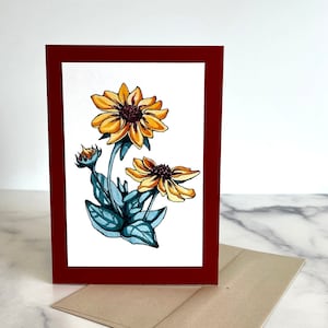 Aquarell Blumen Grußkarten, Botanische Geburtstagskarten für Sie, Blumenkarten mit Umschlägen, Gärtnergeschenke für Frauen, denkend