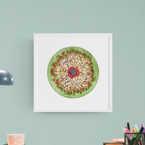 Art Print, Sea Anemone, Marine life, ocean life, sea creature, watercolor print, gift beach lover