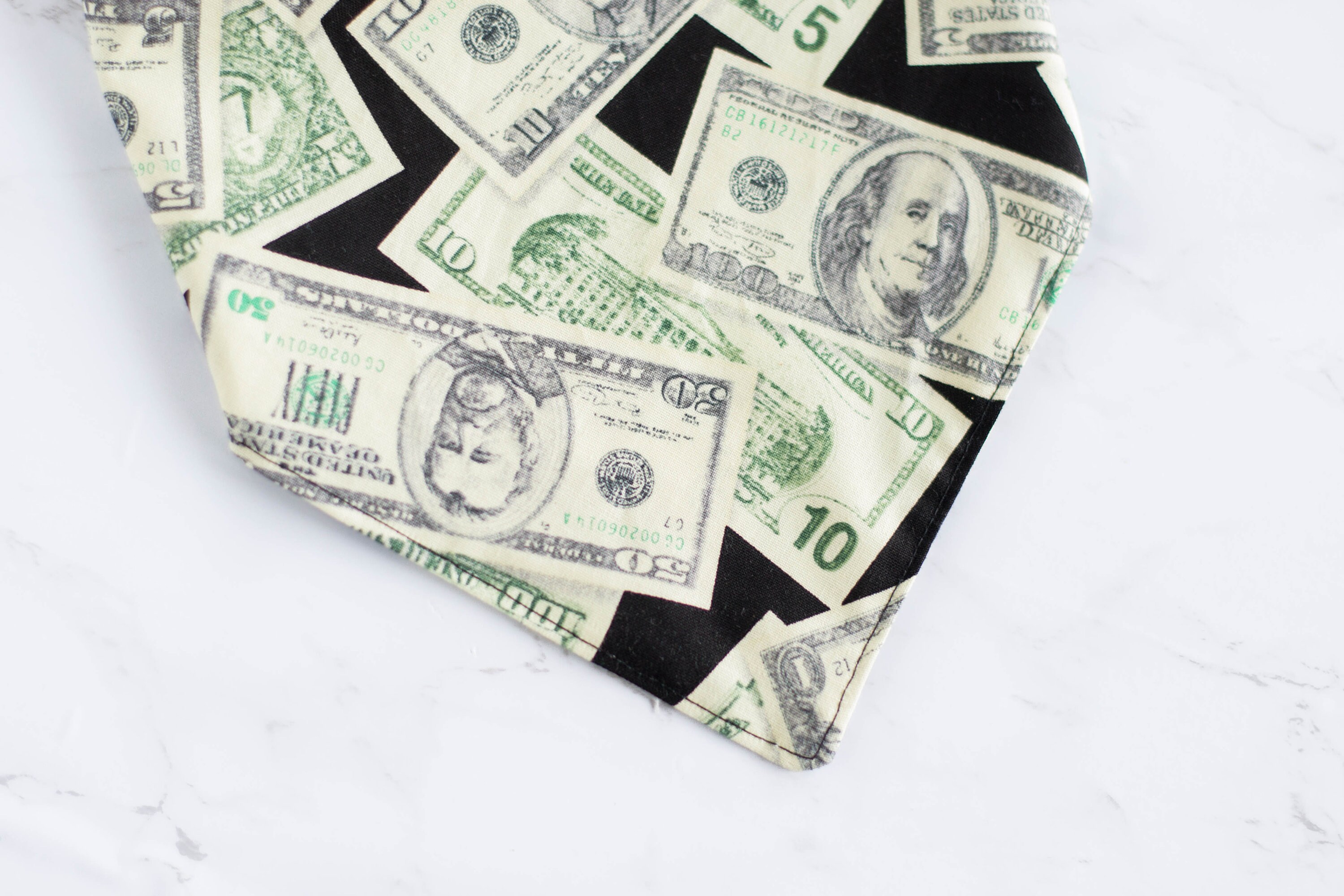 Money Dog Bandana Dollar Bill Bandana Green and Black Etsy