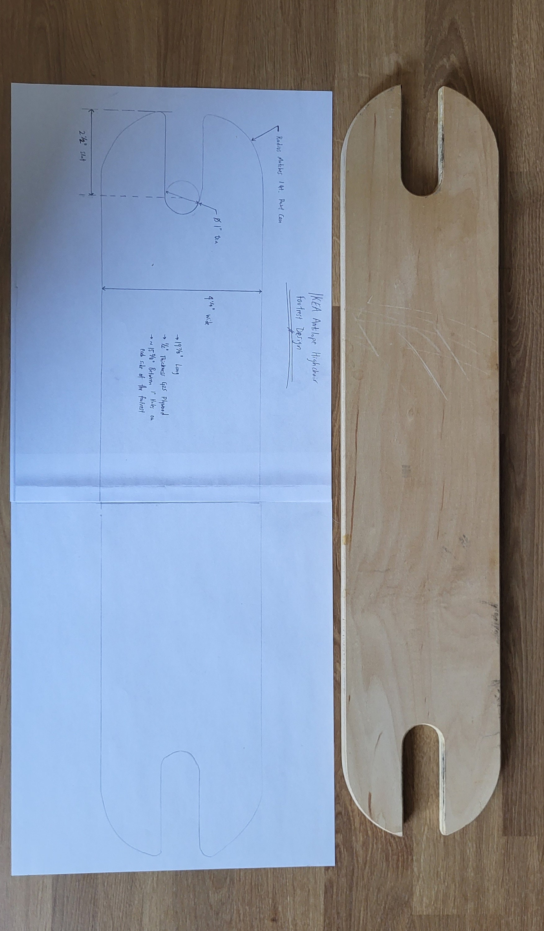 IKEA Antilop Highchair Footrest PDF Template - Free Download