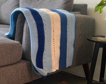 Heavy Hand Knitted Baby Blanket