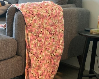 Heavy Hand Knitted Baby Blanket