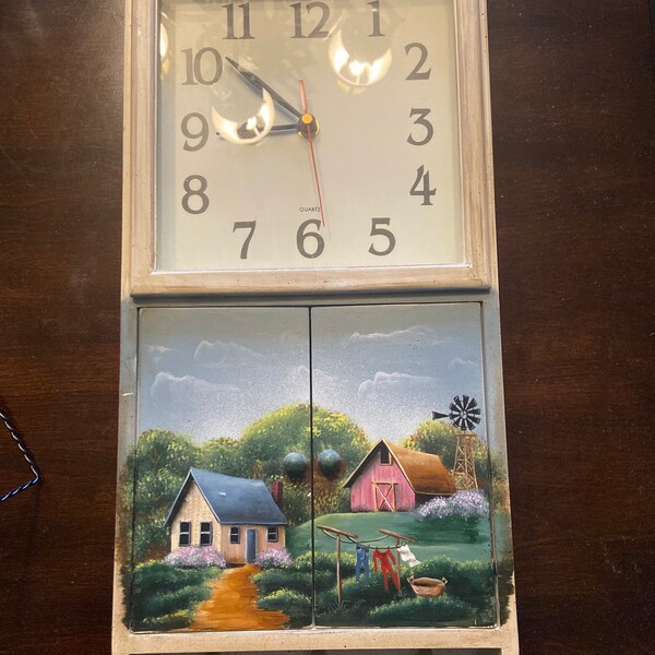 Hand Painted Clock Etsy