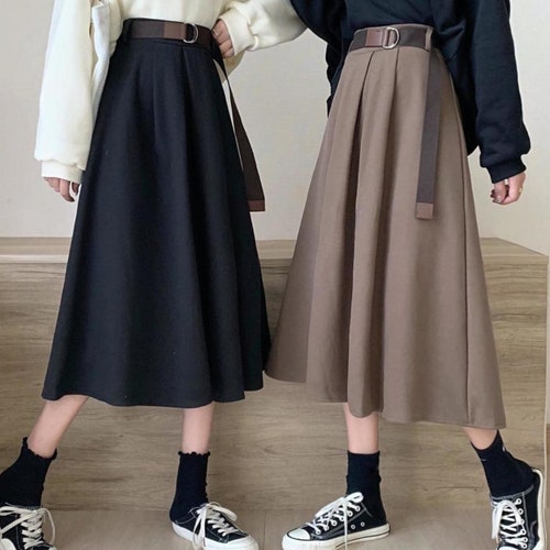 Dark Academia Clothing Pleated Mini Skirt High Waist A-line - Etsy