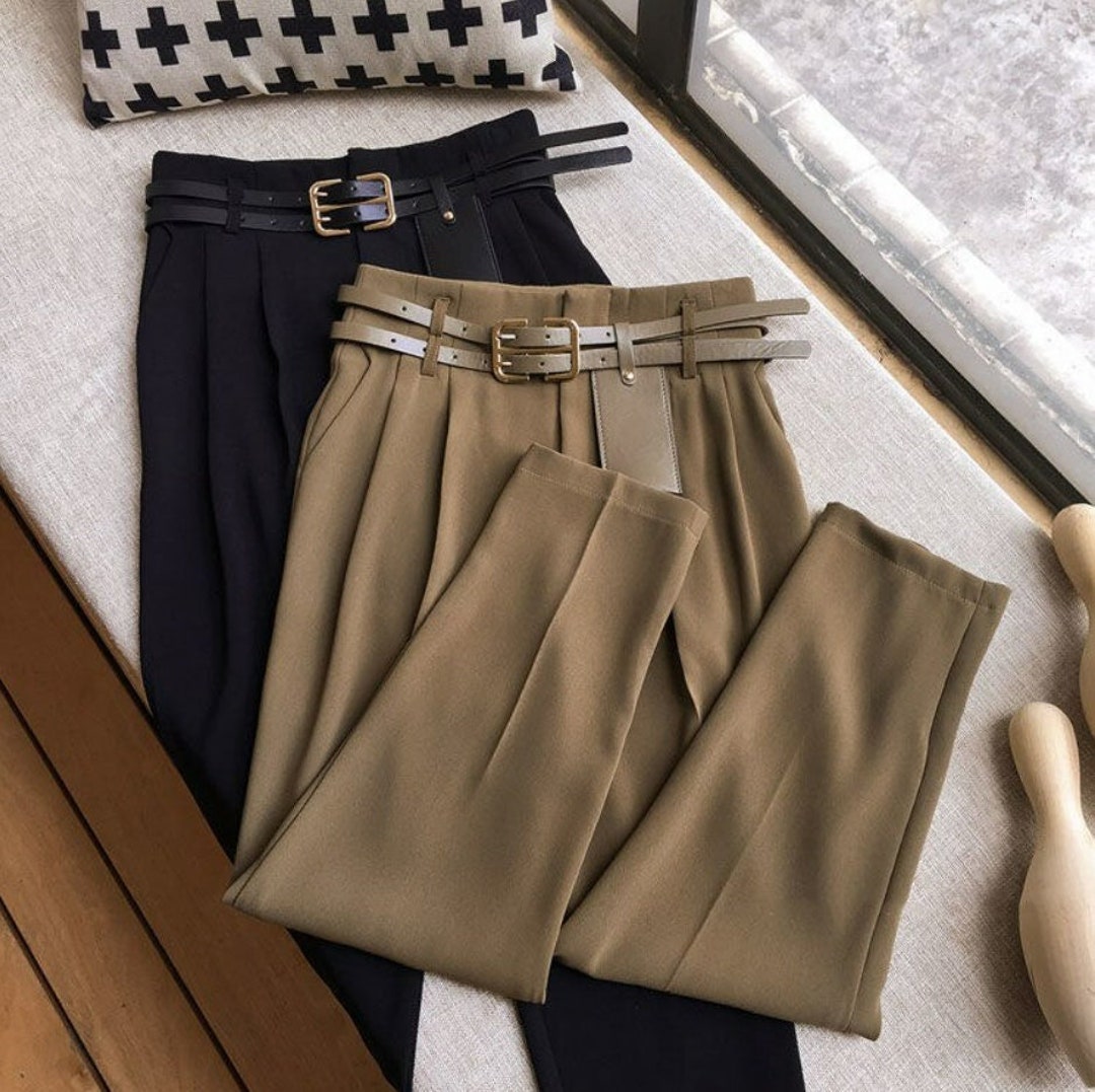 Solid Suit Pants / Quality Preppy Dark Academia Clothing Women - Etsy