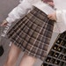 Pleated Plaid Retro A Line Skirt / Dark Academia Clothing 