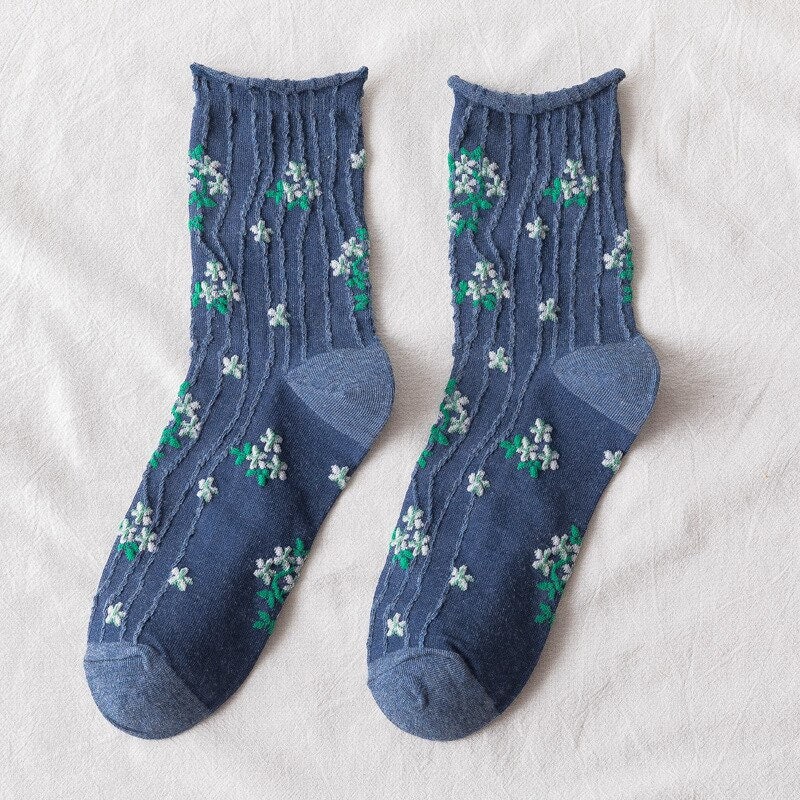 Floral Women Socks / Dark Academia Cottagecore Clothing - Etsy UK