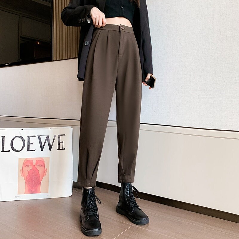 Solid Dark Academia Pants / Minimalist 