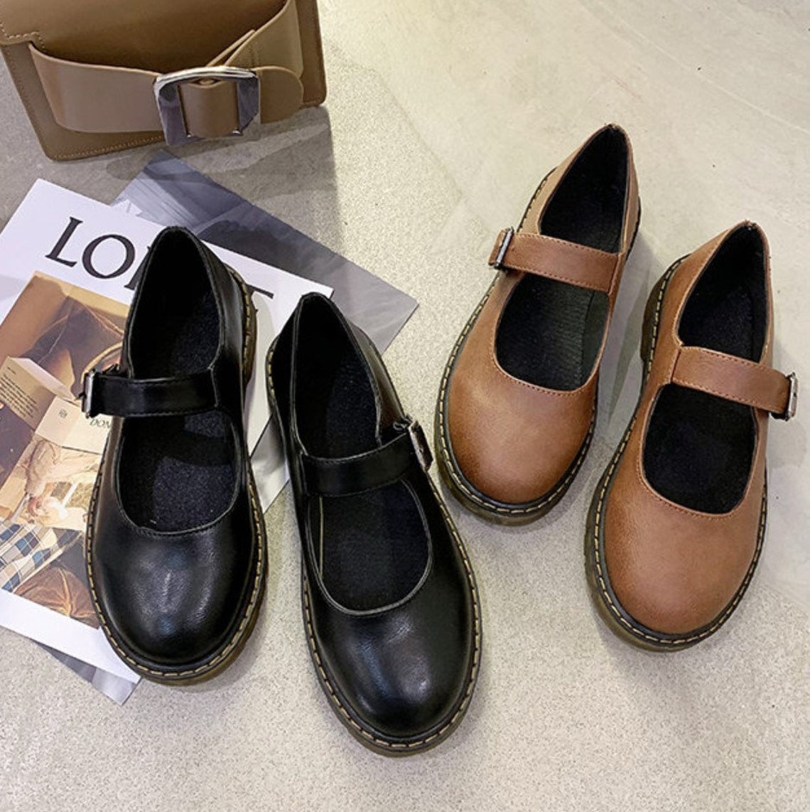 dark academia summer shoes
