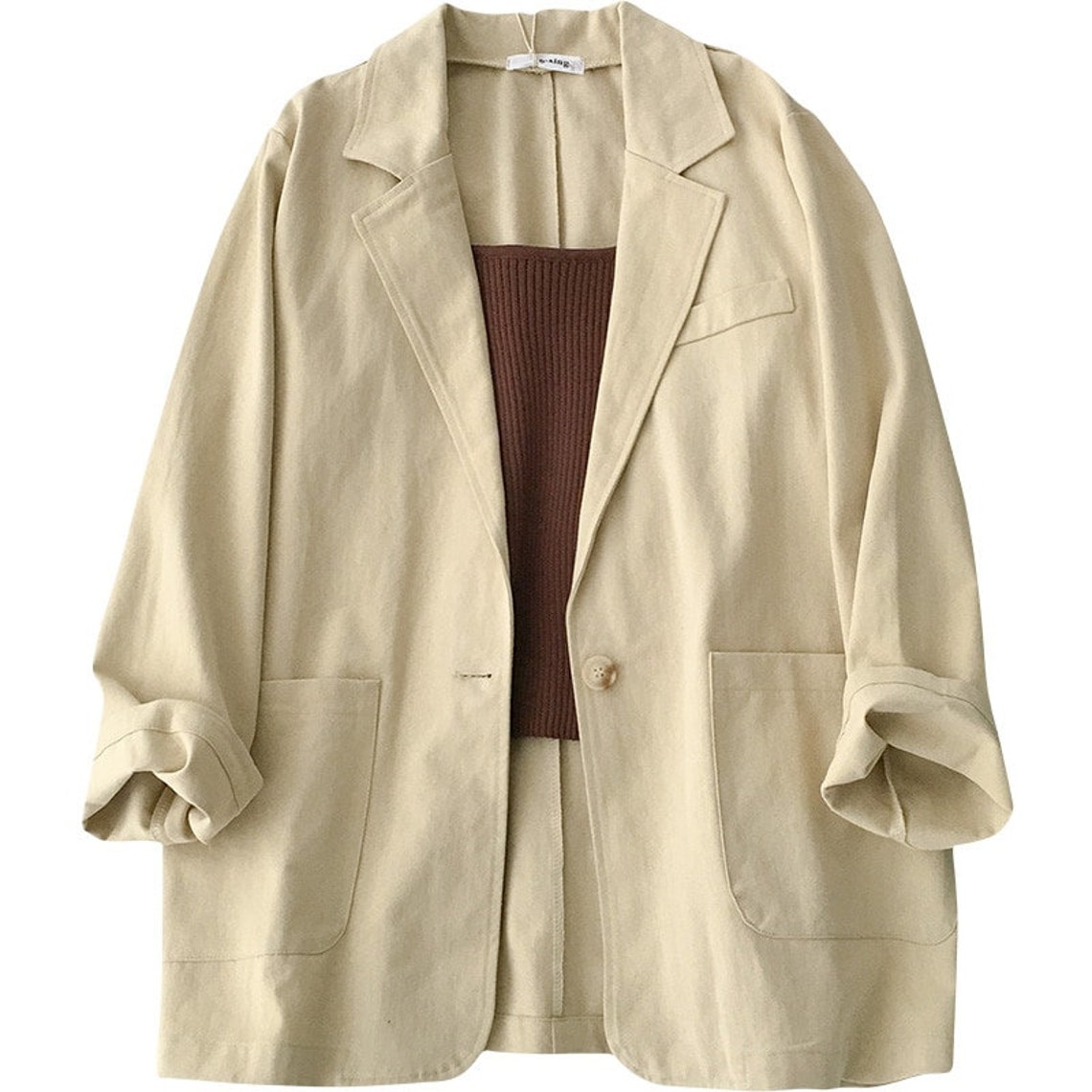 Solid Thin Academia Blazer Coat / Light Academia Clothing for - Etsy