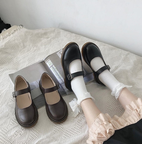 Zapatos retro para mujer / Vintage Comfortable Dark Academia | Etsy España